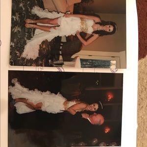 Beautiful high low white gown